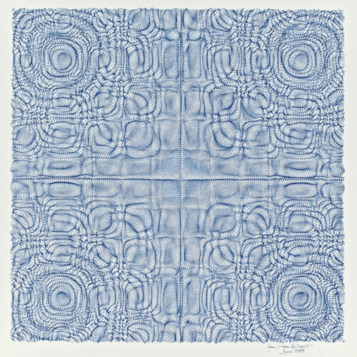 Jean-Pierre Hébert, Untitled, plotter drawing, ink on paper, 36 x 36 cm, 1989