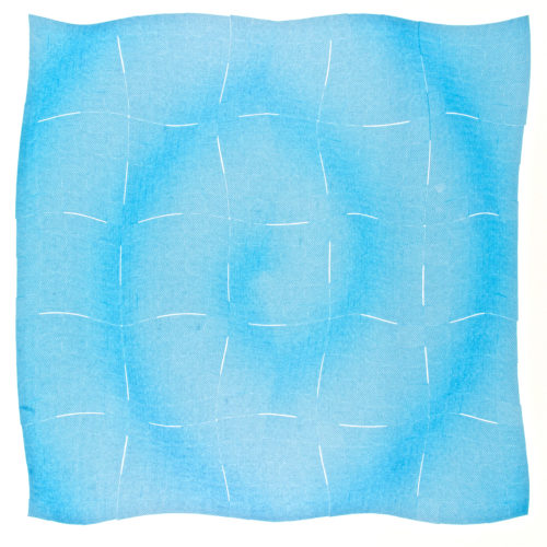 Jean-Pierre Hébert, Elliptic Spiral, Deep Blue, plotter drawing, ink on paper, 52 x 52 cm, 1988