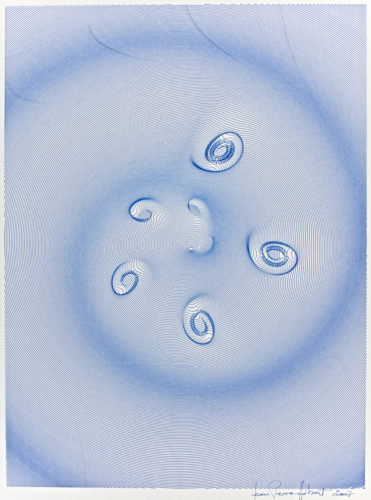 Jean-Pierre Hébert, Untitled, plotter drawing, ink on paper, 46 x 34,5 cm, 2004