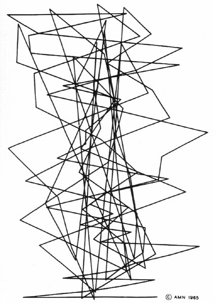 A. Michael Noll, Gaussian-Quadratic, photographic paper, 1963