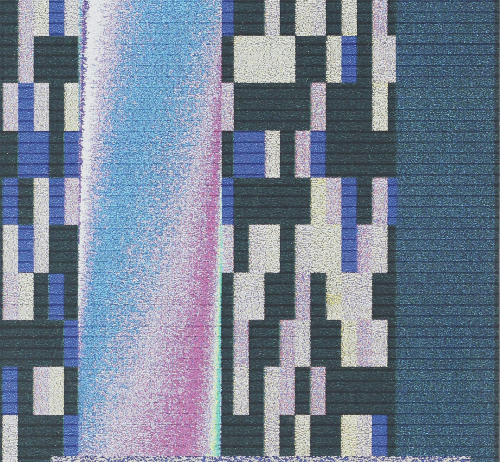 Georg Nees, Support, digital print, 24,5 x 18 cm, 1987, signed G.Nees, unique.