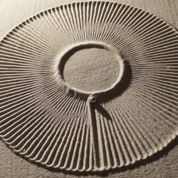 Jean-Pierre Hébert, Ulysse ephemeral: wheel. Sand trace, video still. 2002