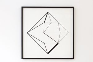 Manfred Mohr, P-238-IH56, plotter drawing, 50 x 50 cm, 1979